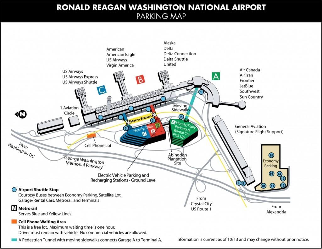 kort af flugvellir nálægt washington dc
