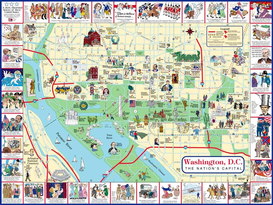 washington ferðamaður kort
