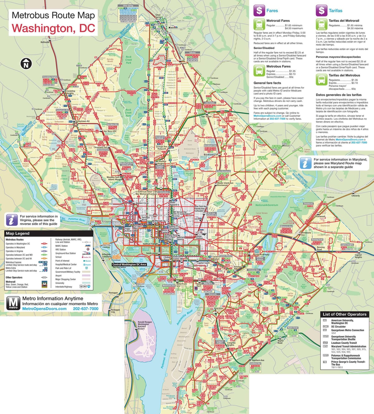 washington strætó kort