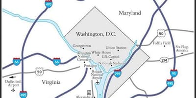 Washington inu kort