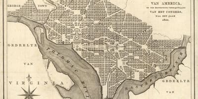 Kort af sögulegum kort af washington dc