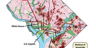 Washington dc slæmt hverfi kort