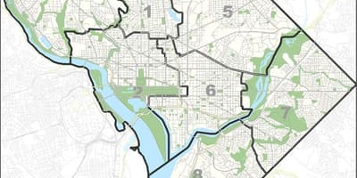 Kort af washington dc ókeypis bílastæði