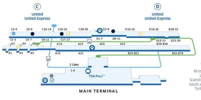 Kort af washington dc eftirlitið flugvöllur