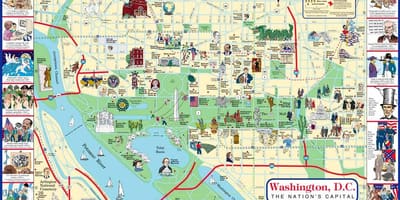 Kort af washington dc ferðast